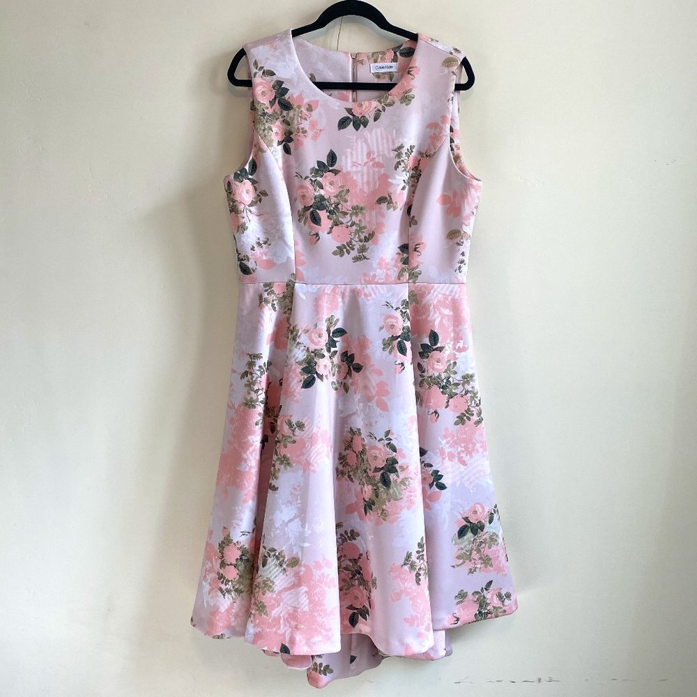 Floral Tea Dress Size 16 by Calvin Klein
